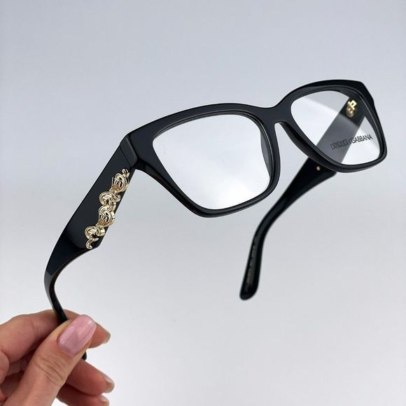 D&G DG3370 501 Eyeglasses Black Square Women - Picture 2 of 12